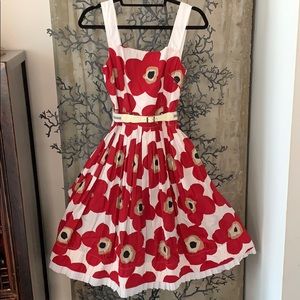 Dolce and Gabbana D&G Red Floral Sundress